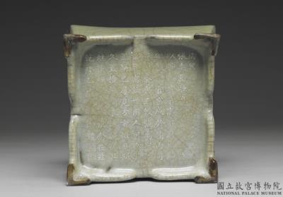 图片[3]-Rectangular censer with celadon glaze, Guan ware, Southern Song to Yuan dynasty, 13th-14th century-China Archive